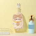 thumbnail image 6 of Cute Hand Towels for Bathroom Kitchen with Hanging Loop, Funny Kids Hand Towel,Microfiber Coral Fleece Absorbent Hand Towel for House Warming Birthday Gifts for Women Animal Lovers(Khaki), 6 of 6