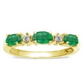 thumbnail image 2 of Star K � Oval 5x3 Genuine Emerald three stone oval band, 2 of 9