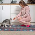 thumbnail image 3 of Blue Geometric and Striped Pattern Kitchen Rugs Sets Of 2,Anti Fatigue Kitchen Mat Rugs Non Slip Washable,Decorative Kitchen Floor Mats for Kitchen,Sink,Laundry,17"x30"+17"x47", 3 of 7