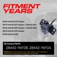 thumbnail image 4 of Master Tailgaters Replacement for Infiniti G25 (2011-2012), G37 Sedan (2010-2013), Q40 (2015) Rear View Backup Camera OE Part # 28442-1NF0B, 28442-1NF0A, 4 of 7