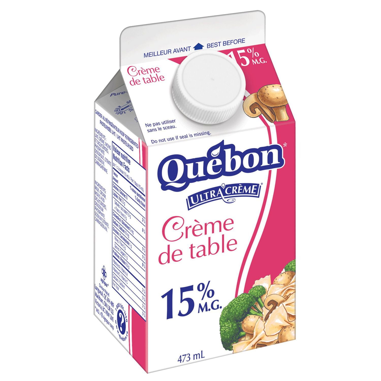 Québon 15% Table Cream, 473 mL