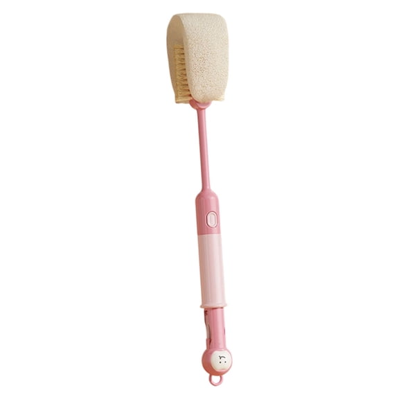Hearthoom 6 in 1 Bottle Cleaning Brush Set,2026 Multifunctional Lid Brush Cleaning Tool Kitchen,Portable Long Handle Bottles Scrubber for Cup Lids,Hard Bristle Sponge Head Bottle Brushes,Pink