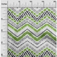 thumbnail image 2 of oneOone Cotton Flex Light Green Fabric Ikat Craft Projects Decor Fabric Printed By The Yard 40 Inch Wide, 2 of 5
