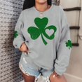 thumbnail image 3 of Clothing! Yajing Oversized Sweatshirt for Women Crewneck Sweatshirts Women St. Pa Trick's Day Sh Amrock Casual Sweatshirt Xl Gray, 3 of 4