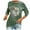 Green, variant on Black and Friday/Cyber·Monday Deals asdoklhq Womens Plus Size Tops Clearance, Womens Leisure Print Long Sleeve Round Neck Casual Loose Tops