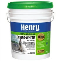 Henry Elastomeric Roof Coating, 4.75 gal, Pail, White HE687406
