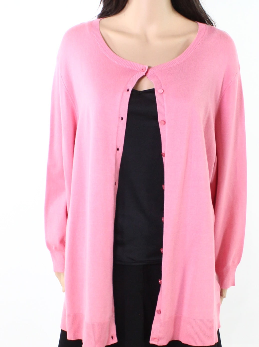 plus size pink cardigan sweater