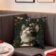 thumbnail image 3 of CaiYueKe Modern Linen Pillow Cover 45x45cm - Cute Animal Print Washable Decorative Cushion Case with Zipper for Living Room Bedroom Sofa Chair Home Decor, Cozy Soft Throw Pillow Slipcover, 3 of 7
