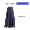 thumbnail image 3 of Elegant Sheer Ballet Wrap Skirt Adjustable Tie Waist Dancewear for Women Dance Swing Long Skirts Gymnastic Over Scarf, 3 of 9