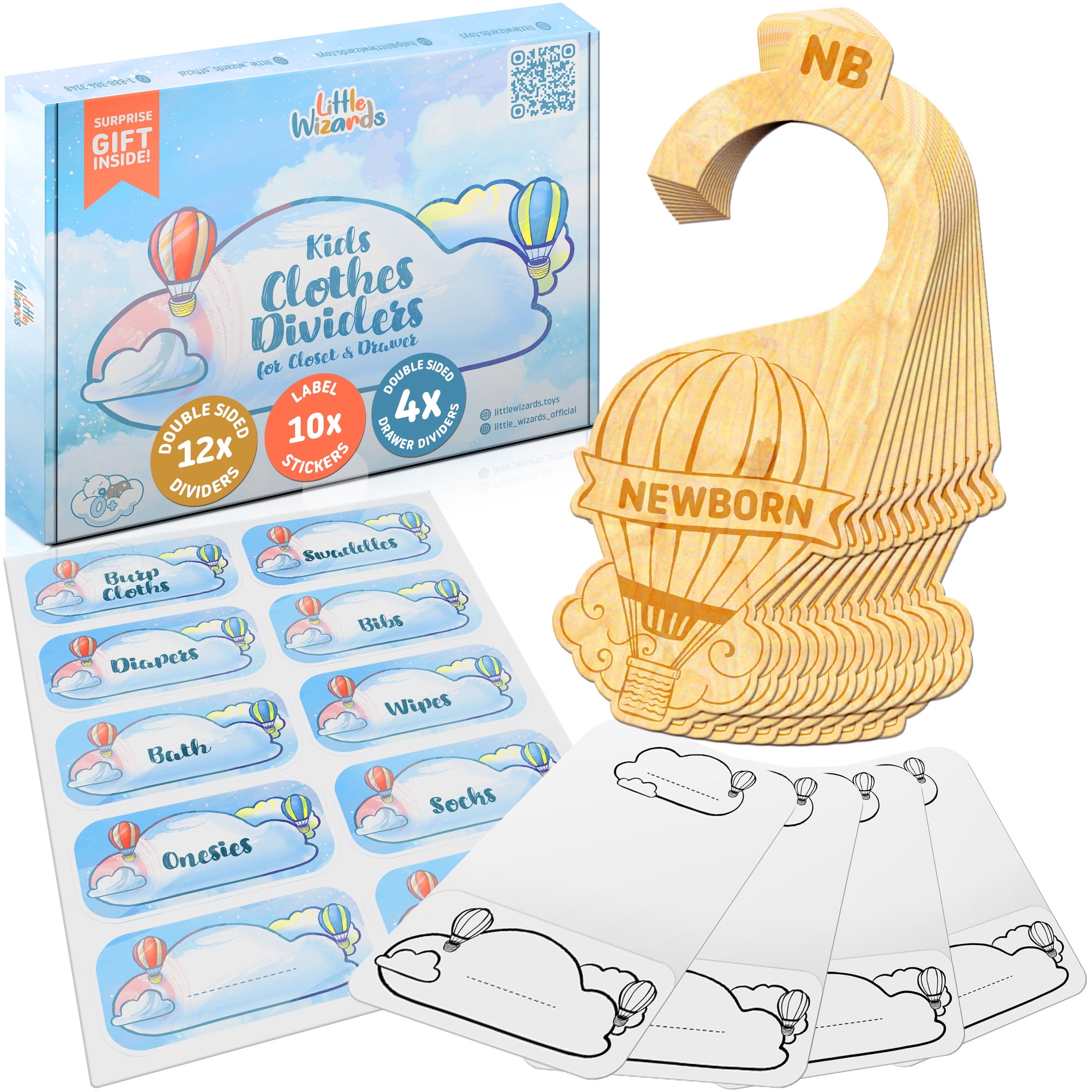 28 Pcs Baby Closet Dividers & Baby Clothes Organizer Baby Clothes Dividers for Closet Neutral