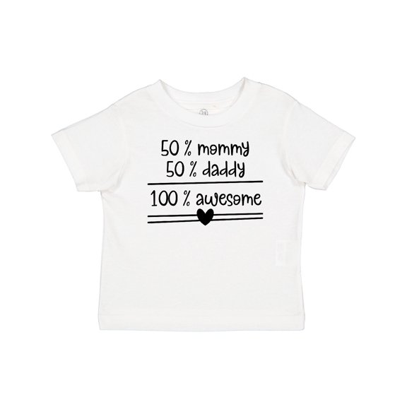 Inktastic 50% Mommy 50% Daddy 100% Awesome Boys or Girls Baby T-Shirt