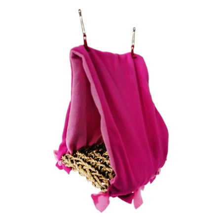 Parrot Hanging Perch Cage Bed Parakeet Triangle Hammock House Accessories , Red, 18x18x27cm