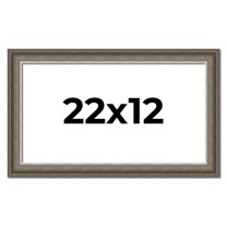 22x12 Frame Brown Solid Wood Picture Frame | 1.75 Inch Moulding Width | Austin Frame Complete with
