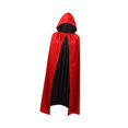 thumbnail image 3 of Capa de Halloween, capa de , capa de , túnica de mago, capa medieval para suministros de fiesta, accesorio de fotografía Capucha negra y roja, 3 of 8