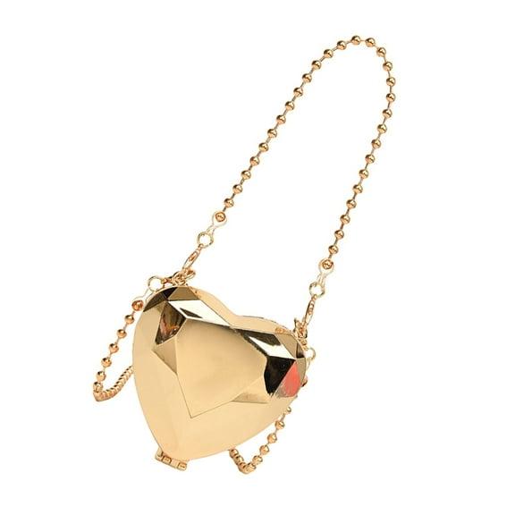 Osdhezcn Women Evening Bag Acrylic Crossbody Bag Evening Clutch Bag Heart Shaped Satchel Handbag Chain Strap Shoulder Bag