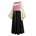 thumbnail image 2 of Womens Renaissance Costume Dress Medieval Pirate Peasant Corset Dresses Bell Sleeve A-Line Maxi Dresses, 2 of 8