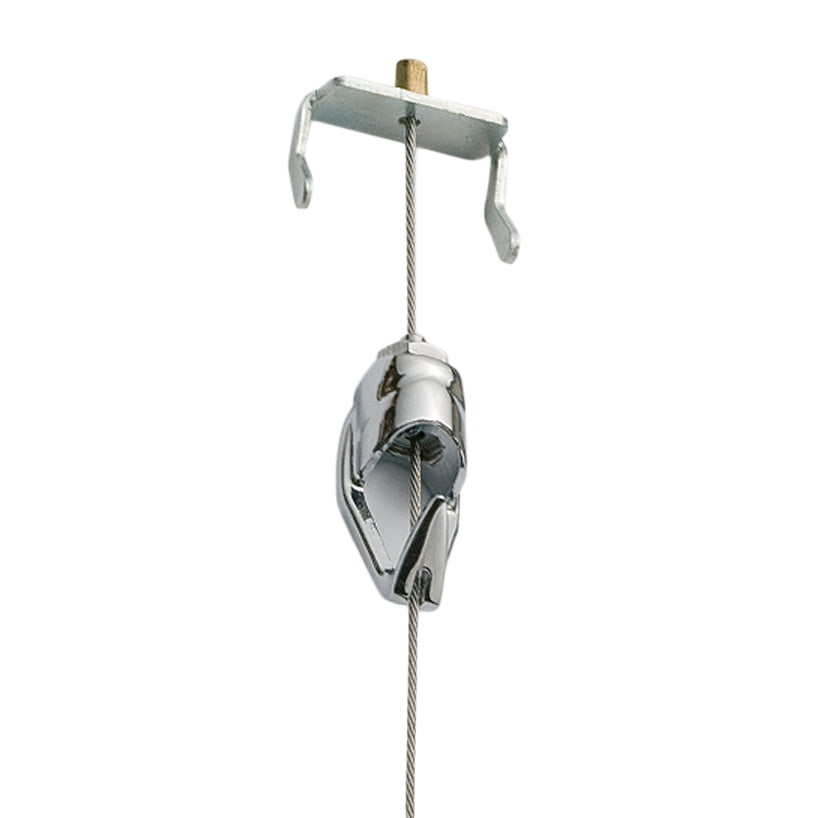 Gallery System Art Displays Steel Cable Pro Picture Hanging System, 26 Ft, White Enamel Finish, 88 lb Maximum Load
