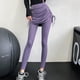 thumbnail image 2 of Pantalones de yoga de dos piezas para mujer, elásticos, ajustados, con cintura alta y tirantes para levantar la cadera, 2 of 5