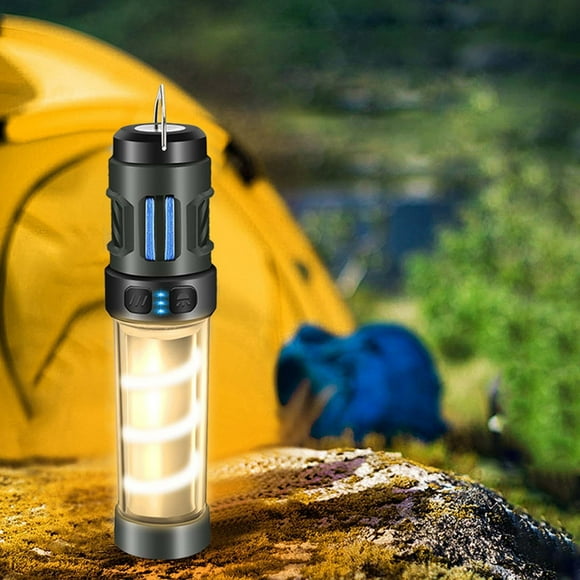 Dvkptbk Camping Lantern Rechargeable Flashlight,Power Bank,6 Modes Torch,IPX4 waterproofs,Portable LED Light withsTwo-Way Hook and USB Cable for Camping, Hiking, Emergency