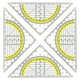 thumbnail image 4 of Clear Set Square with 180 Degrees Protractors Measuring Protractors for Student Drafting Drawing Math Measuring Tool, 4 of 9
