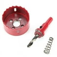 thumbnail image 3 of SENRISE Hole Saw Cutter Drill Bit Opening Hole M42 High Speed Steel 15mm-200mm Red, 3 of 7