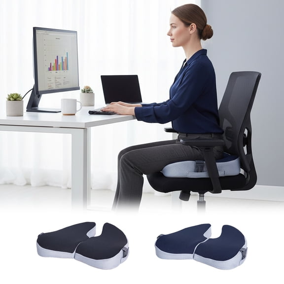 Lwlmwt Seat Cushion,Orthopedic Foldable Seat Cushion,Hip&Sciatica&Tailbone Pain Relief Memory Foam Office Chair Cushion,for Office Chairs/Desk Seats/Wheelchair
