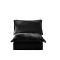 thumbnail image 3 of Gewnee Corduroy Fabric Black Deep Seat Singel Armless Sofa Couch for Living Room, Reading Room, Bedroom and Working Spaces, 3 of 15