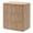 Oak 3-Drawer, variant on Hvoonc 3 Drawer Nightstand with Faux Marble Top, 25" Tall Fluted Storage Bedside Table, FSC Certified Wood, Natural Oak