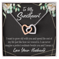 thumbnail image 1 of To My Wife I Want to Grow Old With You Inseparable Necklace, 1 of 7
