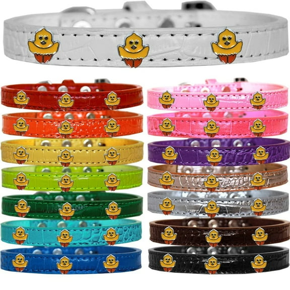 Dog, Puppy Pet Designer Croc Widget Collar, "Chickadee"