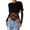 Black, variant on Women's Lace Long Sleeve Bodysuit Sheer See-Through Going Out Top White S