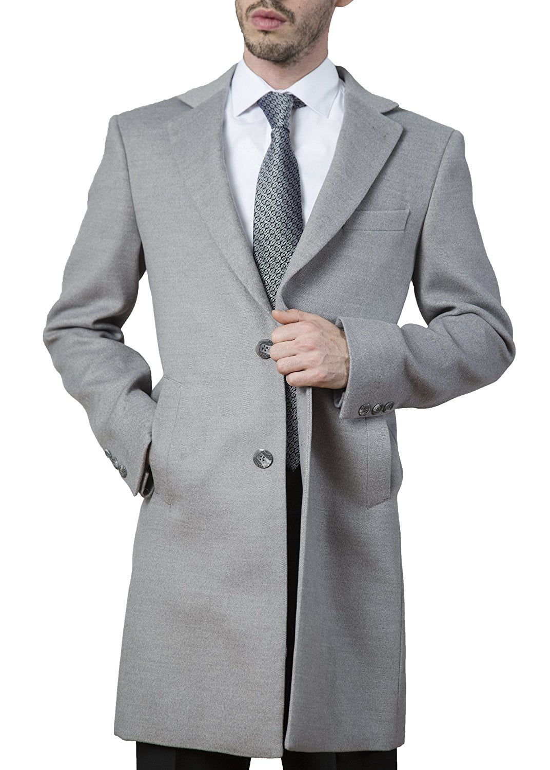 light grey topcoat mens