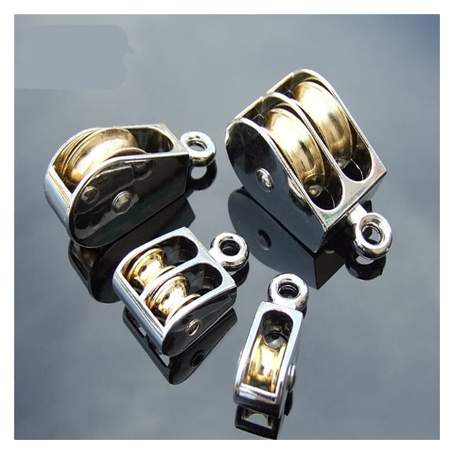 36/52/75mm Metal Sheave Zinc Alloy Fixed Pulley Crown Block And Tackle Lifting Wheel Mini Single/Double Pulley For DIY ,Easy Installation