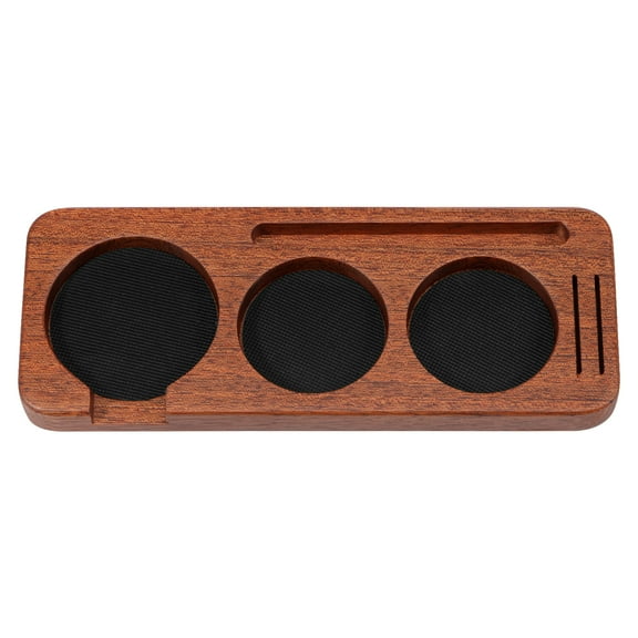 Espresso Tamping Station Solid Wood Coffee Tamper Station Convenient Espresso Tamper Holder for Home Studio Coffee Shop Use