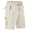 Beige, variant on Men's Cargo Shorts Elastic Waist Drawstring Casual Summer Beach Shorts with Zipper Pockets Khaki 38W