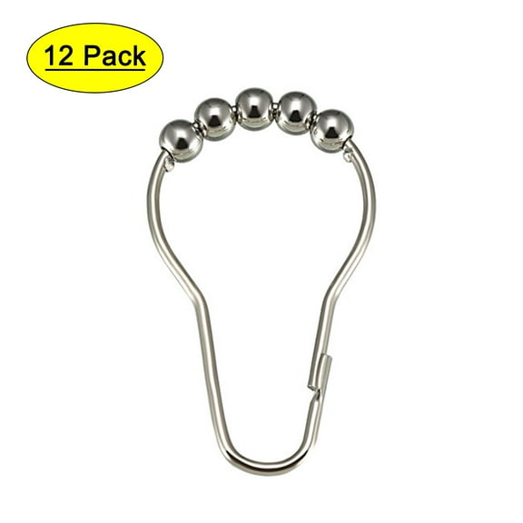 Uxcell Shower Curtain Ring Hooks, for Shower Rods Curtains Liners Iron Ball 12Pack