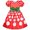 Red Polka Dot, variant on Sunny Fashion Girls Dress Pink Embroidery Square Neck Lantern Puff Short Sleeve 5 Years