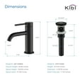thumbnail image 3 of Kibi USA Lead Free Single Handle Bathroom Faucet with Water Hose Matte Black W/ Pop Up Drain Matte, 3 of 5