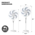 thumbnail image 2 of mollie Ventilador de pedestal oscilante con control remoto Temporizador 12H Altura ajustable portátil 6 aspas Circulador de aire silencioso Ventilador de piso de pie para dormitorio hogar, 2 of 5