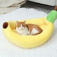 thumbnail image 3 of BotaniNest Lit Banane pour Chat en Forme Canapé Chaud Détachable Toutes Saisons, 3 of 4