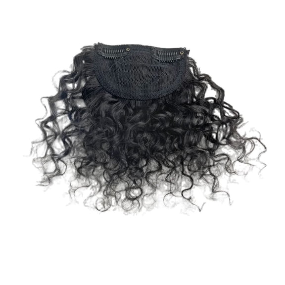 Short Curly Bangs Human Hair Bangs for Black Women Clip in Hairpieces Brazilian