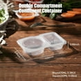 thumbnail image 3 of 20 Pcs Contenants à Collation avec Couvercles - Pack de Collation Réutilisable Étanche à Double Compartiment pour Cuisiner, Déjeuner, Pique-Nique - Utilisé pour Séparer les Collations pour Enfants, Étudiants et Collègues, 3 of 7