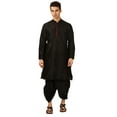 thumbnail image 1 of Mens Handmade Art Silk Loop Button Designer Kurta Dhoti Set/Mens Indian Sherwani, 1 of 4