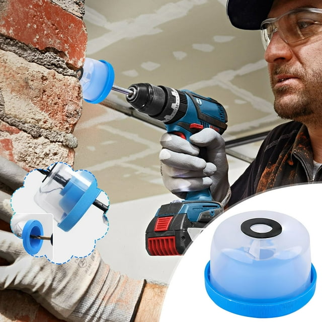 Cubierta de polvo para taladro manual | Herramienta de protección a prueba de cenizas para el control de escombros | Ajuste universal para la mayoría de los taladros manuales | Material Transparente
