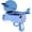 Blue, variant on Dinosaur Foam Glider Launcher Toy, Catapult Gun Aircraft with Easy-Load Mechanism, Long Distance Outdoor Flying Glider Plane for Kids Birthday & Party Gifts