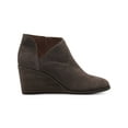thumbnail image 2 of LUCKY BRAND Womens Brown Padded Zollie Round Toe Wedge Zip-Up Leather Booties 11 M, 2 of 4
