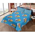 thumbnail image 4 of Ambesonne Emoji Pride Fitted & Top Sheet Set with Sham, Loving Who You Are Art, Sky Blue and Multicolor, 4 of 5