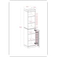 thumbnail image 4 of Palace imports 100% Solid Wood 16.5" Bathroom Storage Cabinet with Frosted Glass Doors and Adjustable Shelves, Teal Blue, 4 of 5