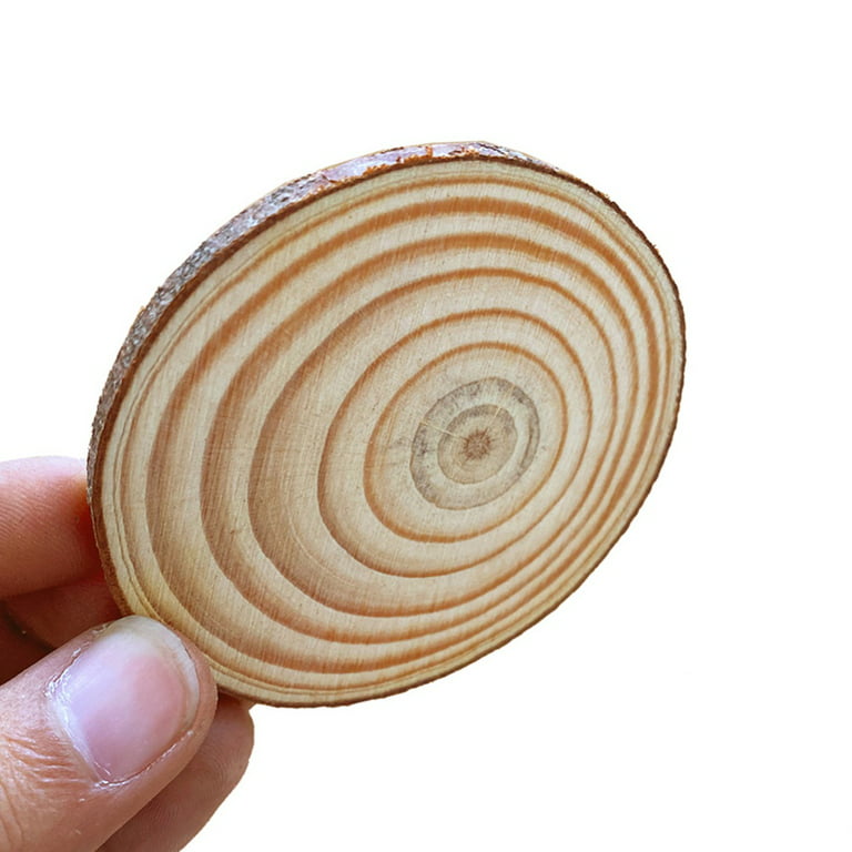 Unfinished Natural Wood Slices 10 Pcs 1.18-1.57 inch Craft Wood kit Circles  Crafts Christmas Ornaments DIY Crafts with Bark for Crafts Rustic Wedding  Decoration 