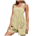 thumbnail image 1 of YDLCAFD Short Rompers For Women Summer Casual Soild Color Pockets Rompers Overalls Jumpsuit Shorts Rompers M, 1 of 7